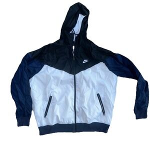 VTG Nike Air Med Half Zip Pullover Jacket Black White 918324-100 S60